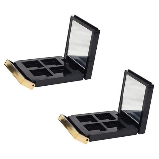 Empty Makeup Palette 2PCS Eyeshadow Makeup Palette with Mirror Plastic Cosmetic Storage Case for Makeup Eyeshadow Lipstick-Velvo Beauty