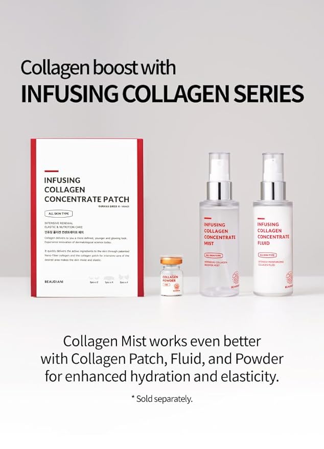Collagen Facial Mist – Hydrating & Firming Spray for Face, Anti-Wrinkle Korean Skincare, Daily Moisturizer & Skin Tightening Mist with Nourishing Collagen (1.69 fl oz)-Velvo Beauty