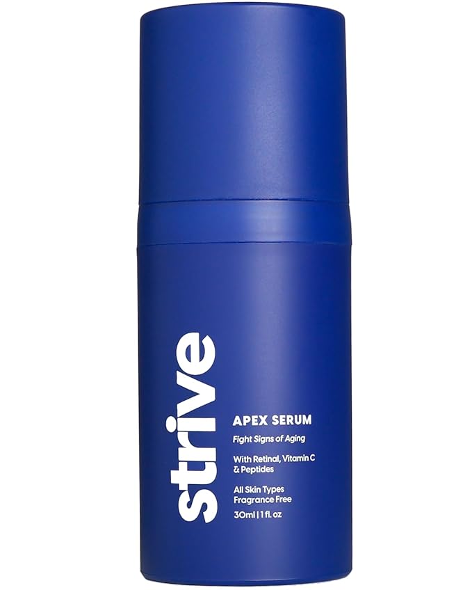 Strive - Anti-aging Retinal Serum - 0.1% Retinaldehyde, 10% Peptides & 2% Vitamin C E Ferulic Face Serum. Brightening, Firming, Wrinkle & Fine Line Reducing - Fragrance Free Anti aging Skincare - 30mL-Velvo Beauty