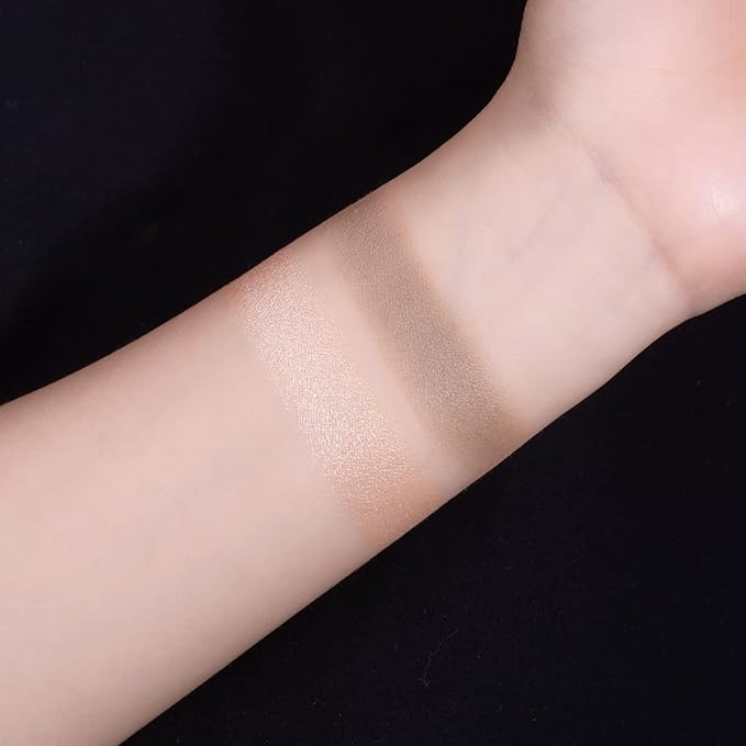 ELLESY Highlighter Makeup Palette Face Sculpting Highlighter Contouring Palette Lightweight Makeup Kit Silky Texture Contour Powder Palette with brush-C01-Velvo Beauty