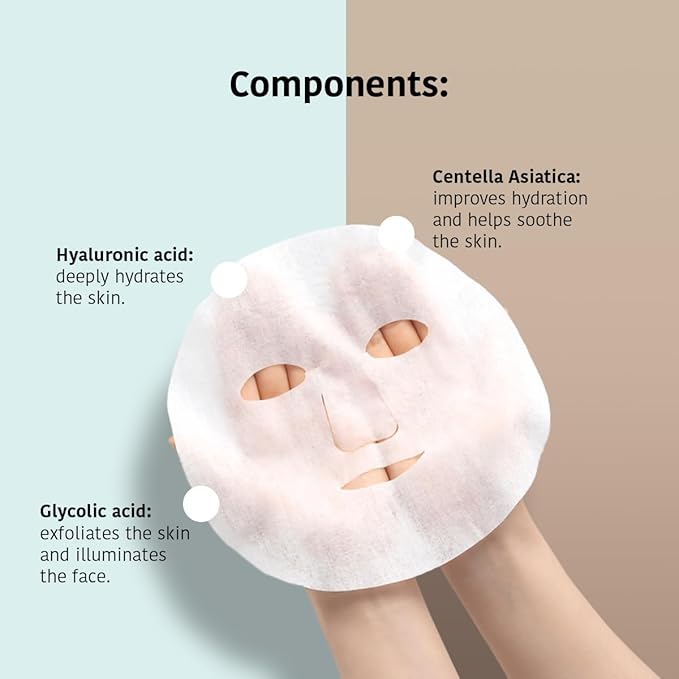 IROHA NATURE Glycolic Acid Peeling Face Mask (Pack of 5) | Skin Perfecting for a Radiant & Smooth Look | Instant Regeneration in Just 15 Minutes | Clean Beauty | 100% Vegan-Velvo Beauty