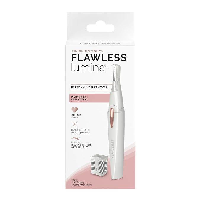 Finishing Touch Lumina Painless Hair Remover, Silver-Velvo Beauty