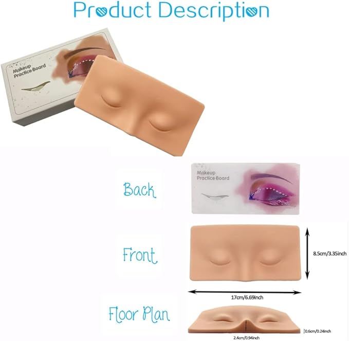 Makeup Practice Face, Makeup Practice Board, The Aid to Practicing Makeup, Silicone Makeup Mannequin Face Easy Makeup Apply and Removal for Professional Makeup Artists and-Velvo Beauty