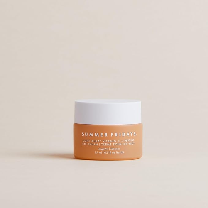 Summer Fridays Light Aura Vitamin C + Peptide Eye Cream - Brightening Eye Cream with an Illuminating and Hydrating Formula (0.5 Fl Oz)-Velvo Beauty
