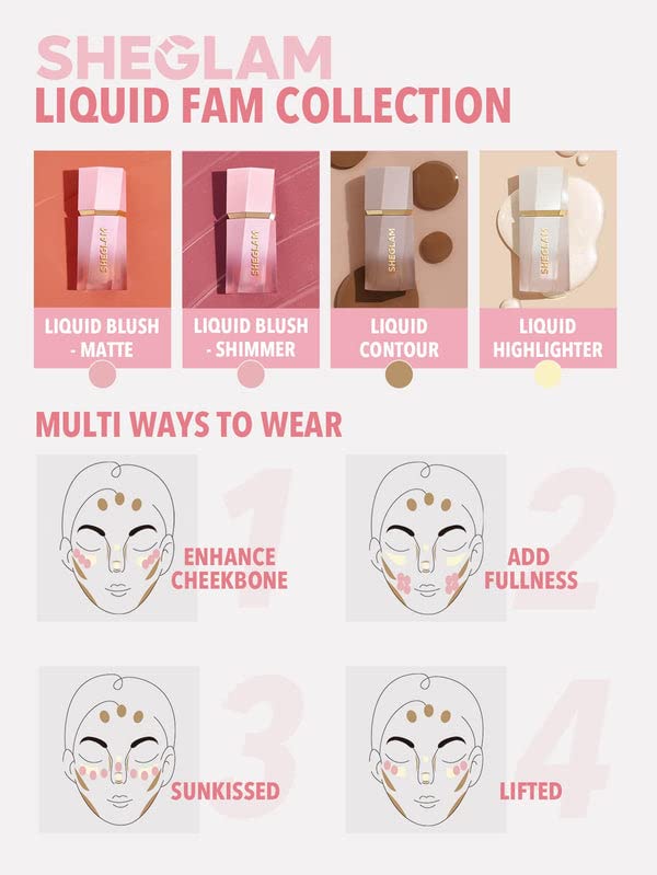 SHEGLAM Glow Bloom Liquid Waterproof Highlighter Long Lasting Cream Highlighter with Shimmer Dewy Finish - Vanilla Frost-Velvo Beauty