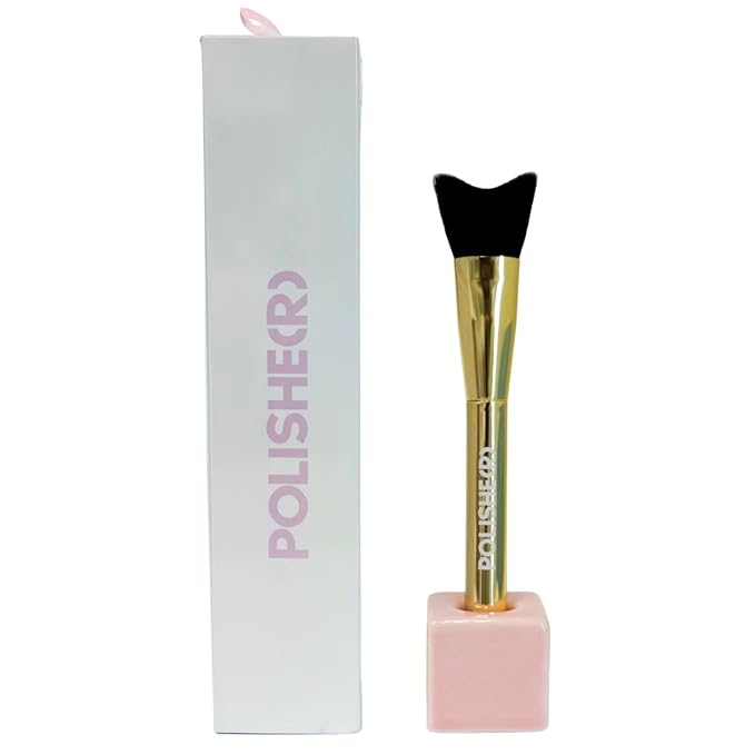 Polishe(r) Lash Cleansing Brush by SoCal Beauty - Ultra-Soft Synthetic Bristles for Gentle Lash Line Cleaning, Pairs Perfectly with Keep It Squeaky Cleanser-Velvo Beauty