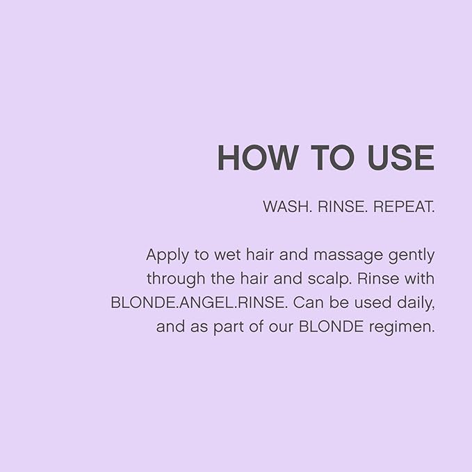 KEVIN.MURPHY BLONDE.ANGEL.WASH - Blonde Shampoo - Purple Shampoo for Blonde & Grey Hair - Colour Enhancement Hair Care - Colour Safe - Paraben & Sulphate Free - 250 mL /8.4 fl oz-Velvo Beauty
