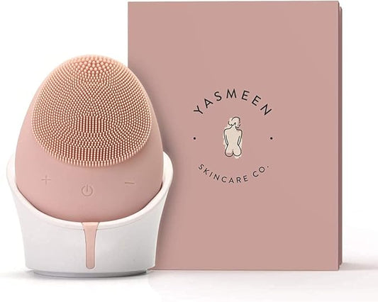 Sonic Facial Cleansing Brush, Waterproof Electric Face Cleansing Brush Device for Deep Cleaning|Gentle Exfoliating|Massaging,Rechargeable,Yasmeen Skincare Co.-Velvo Beauty