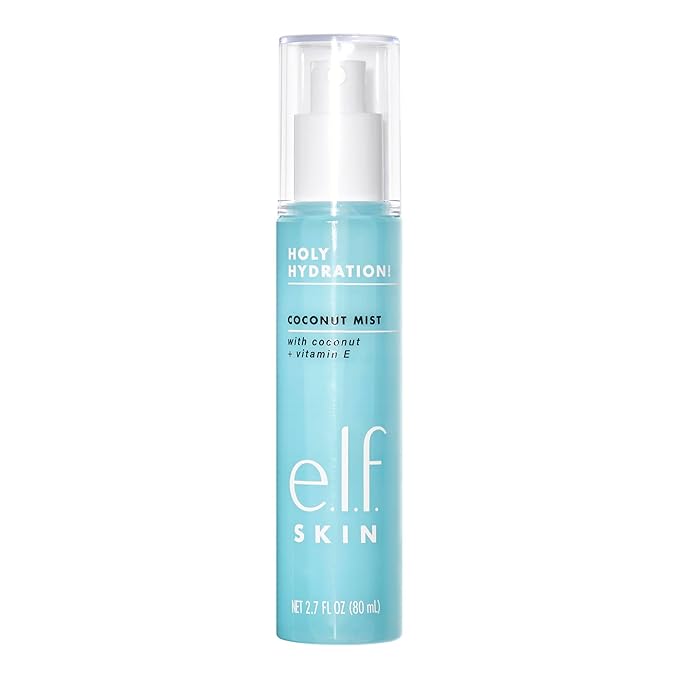e.l.f. SKIN Holy Hydration! Hydrating Coconut Mist, Refreshes, Soothes & Invigorates Skin, Tropical Scent, 2.7 Fl Oz (Pack of 1)-Velvo Beauty