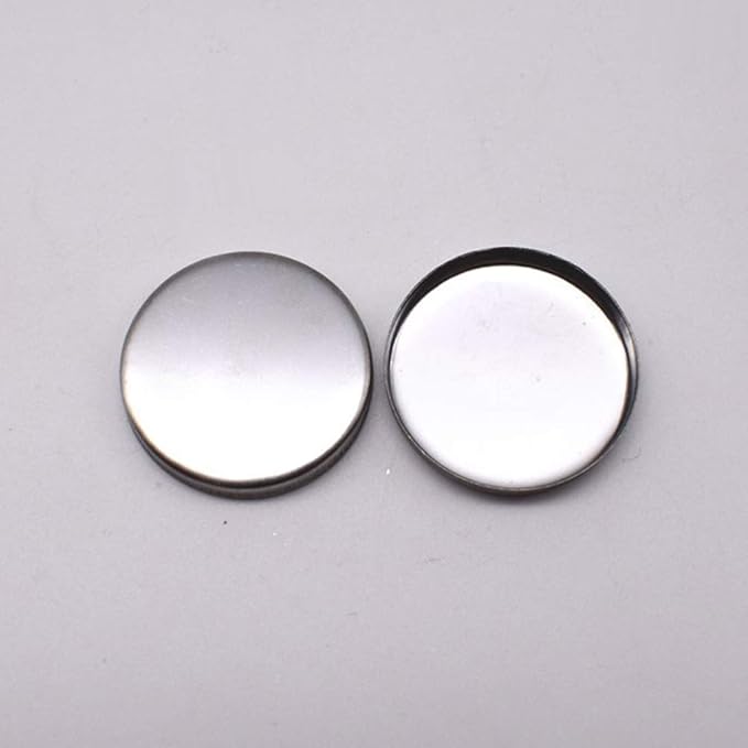 50 Pieces Empty Round Metal Tin Palette Pans Round Metal Pans Cosmetic Eyeshadow Pans for Eyeshadow Palette for Magnetic Makeup Palette, 26mm Diameter 3.5mm Height-Velvo Beauty