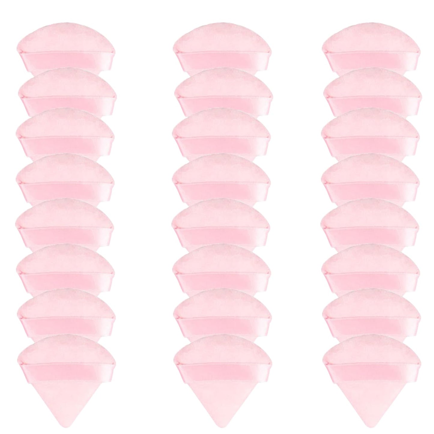 24 Pcs Triangle Powder Puff, Cotton Makeup Puff, Washable Face Powder Puff (24LP), Christmas Gifts Stocking Stuffers for Women Girls-Velvo Beauty