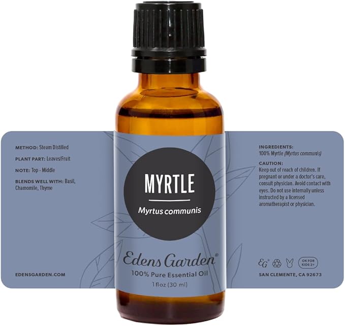 Edens Garden Myrtle Essential Oil- 100% Pure Premium Grade, Undiluted, Natural, Therapeutic, Aromatherapy, The Best for Diffuser, Candle, Humidifiers, Kid Safe 30 ml (1 fl oz)-Velvo Beauty