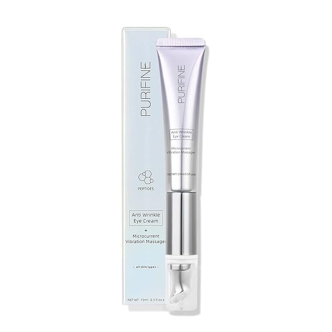 Eye Cream for Wrinkles and Fine Lines Microcurrent Massage Anti-wrinkle Eye Cream Anti Aging 0.5 fl oz-Velvo Beauty
