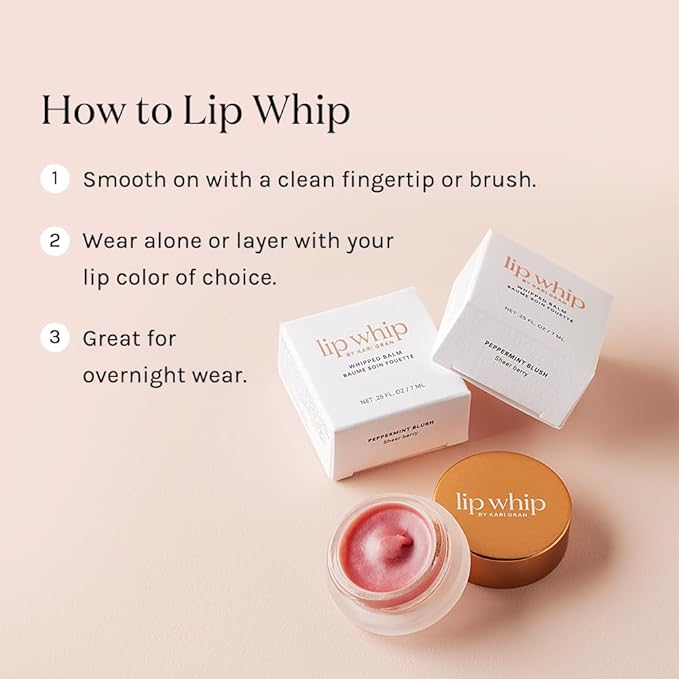 Kari Gran Lip Whip | Moisturizing Lip Balm with Organic Oils | Glossy Sheen + Peppermint | Rich Buttery Texture, Hydrates & Protects | Non-GMO, Organic Ingredients, Made in USA (Naked Peppermint)-Velvo Beauty