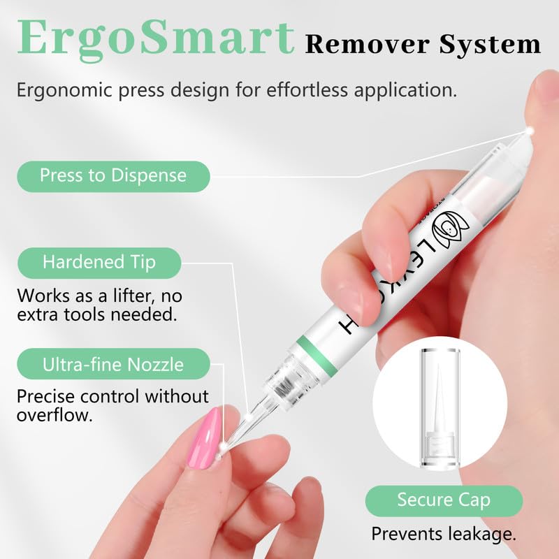 Nail Glue Remover for Press on Nails, 2025 Upgraded 2 In 1 Stick & Remover Pen Design, Not for Gel Polish Base Coat, Quick Gentle Removal Fake Nail Tips Press Ons, 2pcs*5ml-Velvo Beauty
