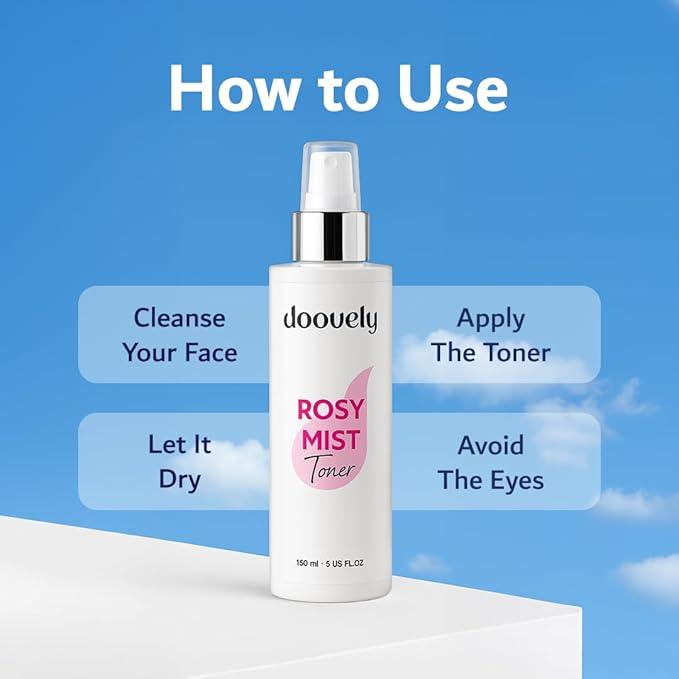 Rosy Mist Hydrating Toner – 150ml, Rose Water Spray for Face | Refreshing Toner & Face Mist Hydrating Spray for Glowing Skin, Instant Hydration, and Natural Radiance – All Skin Types.-Velvo Beauty