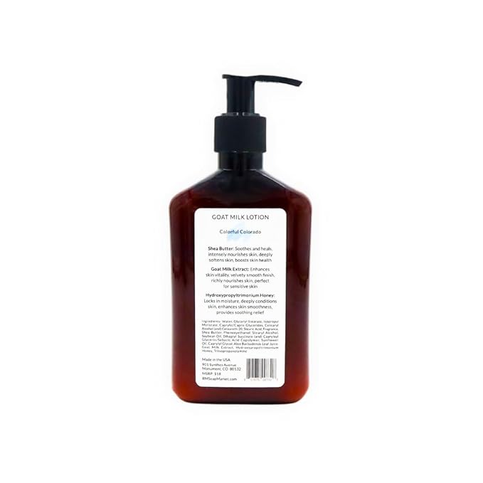 Goat Milk Lotion, Colorful Colorado Fragrance, Hydrating Lotion for Men and Women With Nourishing Goat Milk, Shea Butter, Sunflower Oil, and Aloe, White Lilies & Sweet Pea Scent, 9 Oz-Velvo Beauty