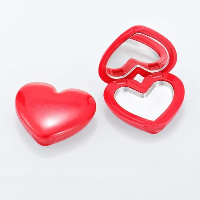 RONRONS 8 Pack Empty Eyeshadow Palette Mini Heart Shaped Lipstick Container Case DIY Cosmetics Container with Mirror-Velvo Beauty
