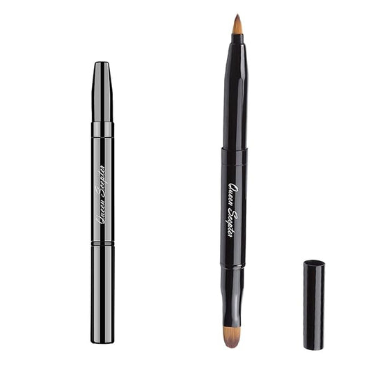 Retractable Lip Brush Concealer Makeup Dual End Travel Size Lipstick Brush With Cap-Velvo Beauty