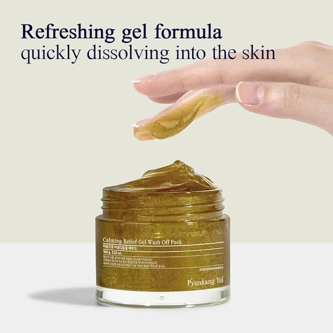 Pyunkang Yul PKY Calming Relief Gel Wash Off Pack 100g, Soothing & Refreshing Gel Mask for Sensitive Skin-Velvo Beauty