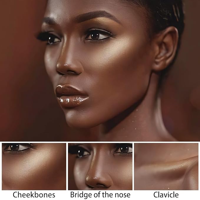 evpct 2Pcs Face Cream Contour Bronzer Sticks Makeup Highlighter Highlight Dark Brown Gold Creme Cheek Contour Sticks contorno en crema Bronzing Foundation Face Contour Stick Kit, 11+12 New Neutral-Velvo Beauty