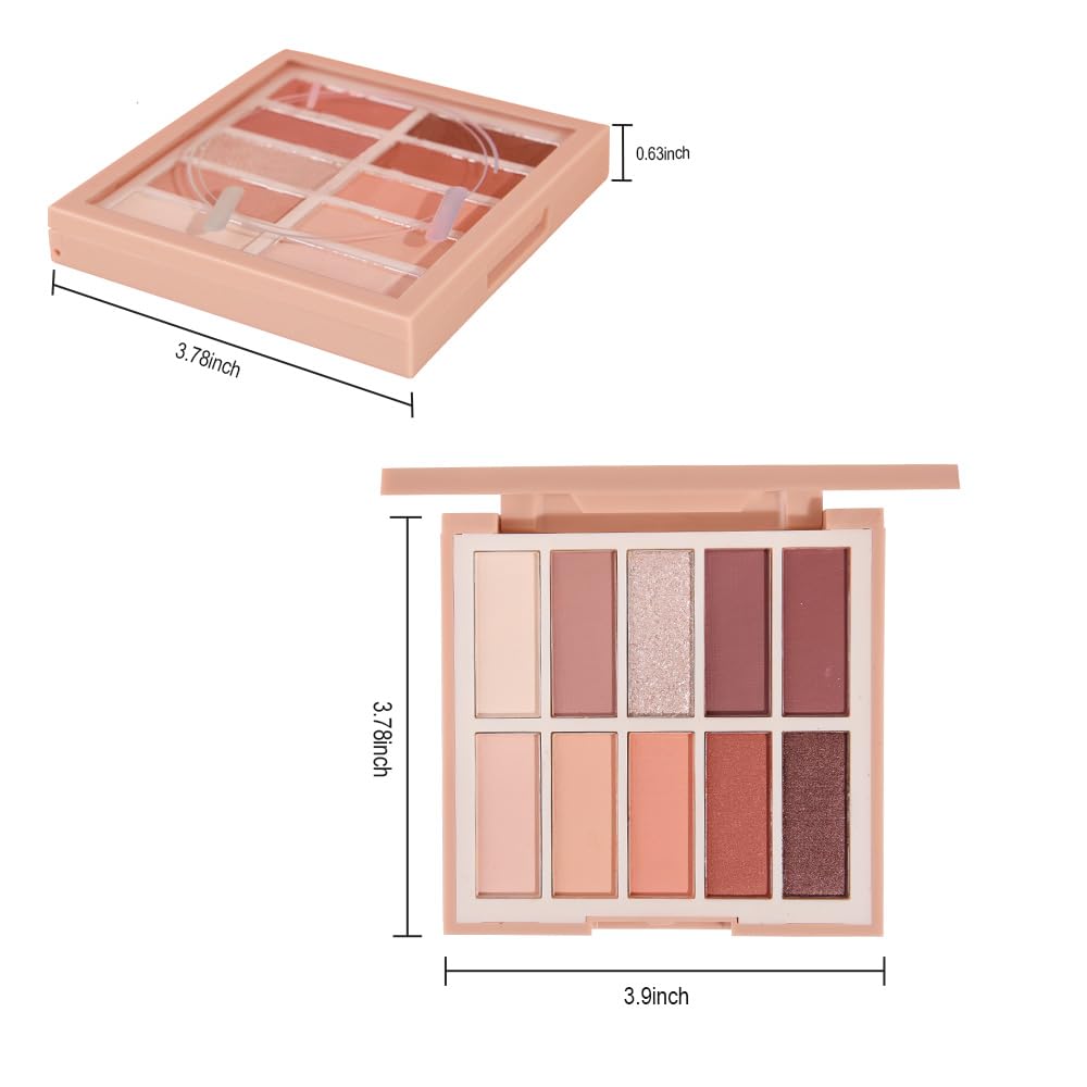 Neutral Natural Eye Shadow Palette,Matte Nude Pink Brown Naked Cream Eyeshadow Palette,Make Up Pallets for Women Natural Eyeshadow for Eyes Long Lasting Naturing-Looking-Velvo Beauty