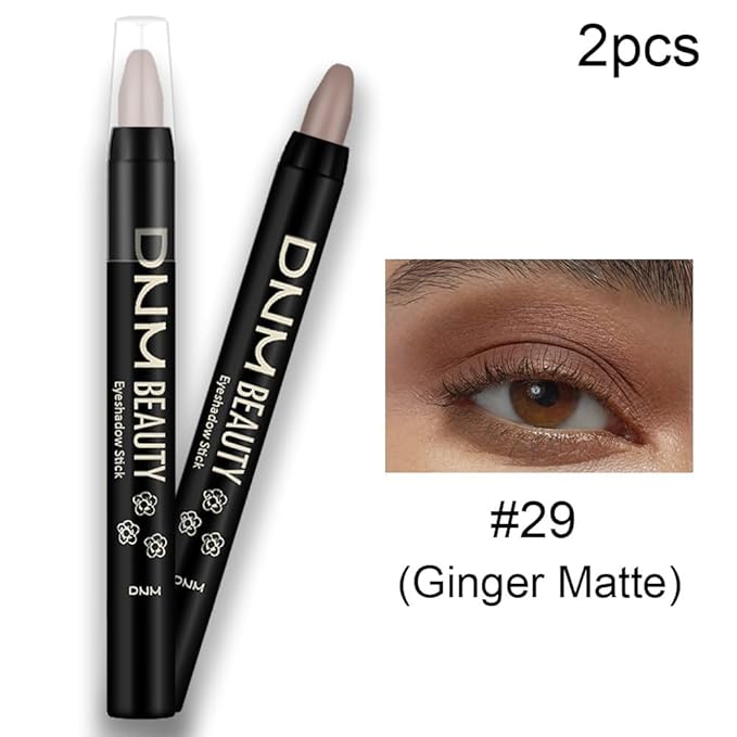 evpct 2Pcs Cream Eye Shadow Brightener Sticks Set for Eyes Waterproof, Ginger Matte Pencil Eye shadow Applicator Stick Pen Bulk Palette Makeup sombras en crema para ojos 29+29-Velvo Beauty