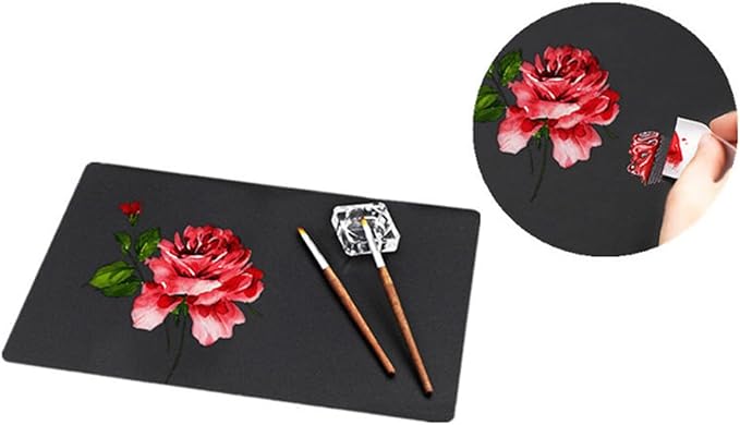 10Sheets Plastic Nail Art Palette Nail Painting Board Nail Drawing Board Nail Painting Mixed Color Palettes Paint Mixing Palette for Nail-Art Beauty Salon Color Cream Mixing, Black-Velvo Beauty