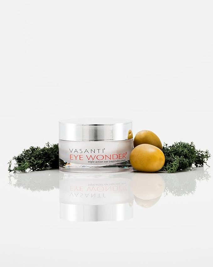 VASANTI EYE WONDER Triple Action Paraben-Free Eye Treatment Cream Clinically Proven Peptides & Botanicals - Helps with Dark Circles, Wrinkles, Puffiness (20mL)-Velvo Beauty