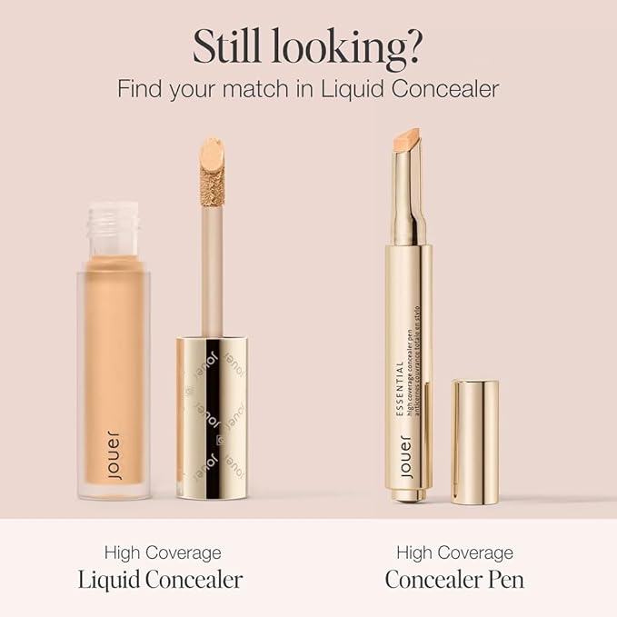 Jouer Essential High Coverage Liquid Concealer - Brightening Concealer - Color Corrector for Under Eye Dark Circles, Spot Coverage, and Eye Primer - Soft Matte Finish, Snow-Velvo Beauty
