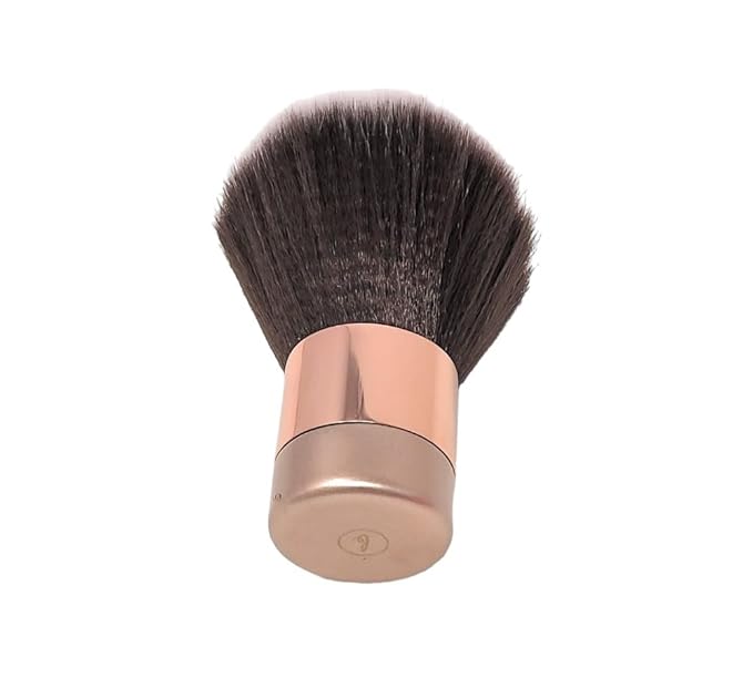 Luxurious and Large Soft Fluffy Powder Brush, Use as a Spray Tan Finishing Tool, Multipurpose Face and Body Barber and Beauty Tool, Large Kabuki Brush by BevyGold (Rosegold)-Velvo Beauty