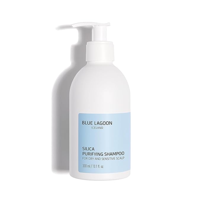 Blue Lagoon Skincare Silica Purifying Shampoo – Anti Dandruff Shampoo & Psoriasis Treatment for Skin – Mineral Salts, Silica, Soothing, Fragrance-Free, 300ML-Velvo Beauty