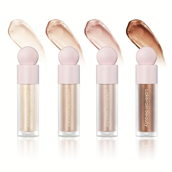GECOMO Liquid Contour Beauty Wand Face Highlighter Bronzer Makeup Stick, Dewy Finish, Moisturizing Silky Smooth Texture 0.25 Oz/ 7.5ml - 03 ROSE GOLD-Velvo Beauty