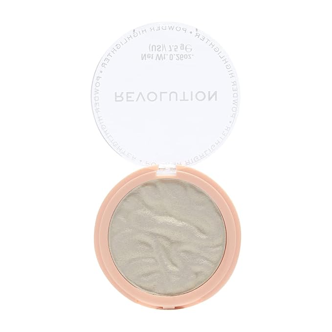 Revolution Beauty, Reloaded Pressed Powder Highlighter, Intensely Pigmented for a High Impact Dewy Finish, Golden Lights, 0.22 Oz.-Velvo Beauty