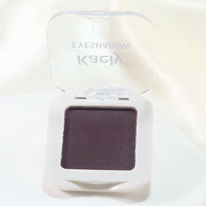 Buildable Matte Eyeshadow Makeup Palette Single - Smokey Plum Shades | Creamy Pressed Powder for Easy Blending | Mini Travel Palette for Women | Everyday Natural Eye Makeup-Velvo Beauty