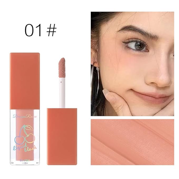 Liquid Blush 4Pcs Set Makeup for Cheeks Matte Finish Soft Cream, Flushed Cheeks, Vegan & Cruelty-free,Long-Wearing, Smudge Proof, Natural-Looking-Velvo Beauty