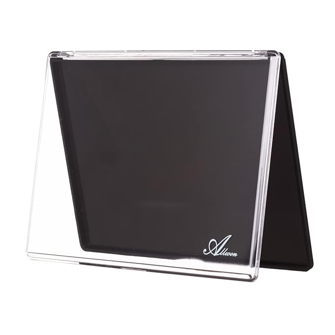 XL Large Empty Magnetic Transparent Plastic Eyeshadow Makeup Palette with 20Pcs Adhesive Empty Palette Metal Stickers for Eyeshadow Lipstick Blush Powder-Velvo Beauty
