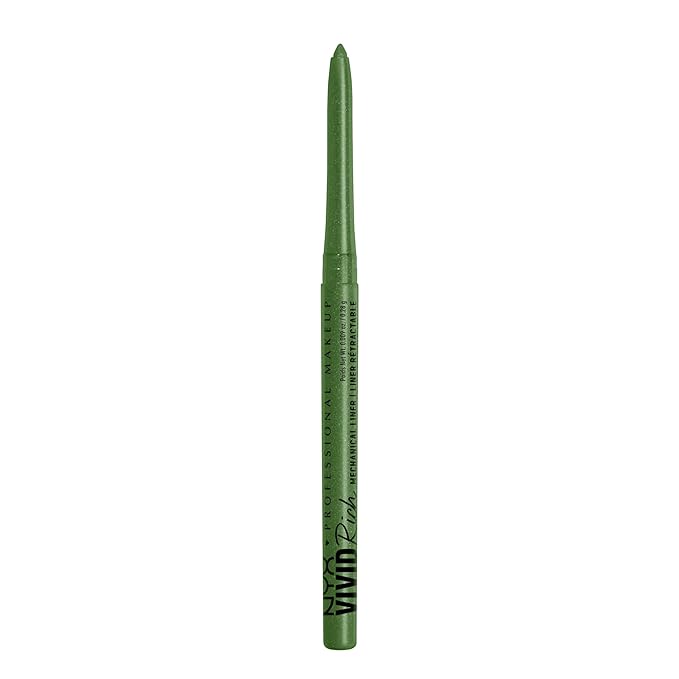 NYX PROFESSIONAL MAKEUP Mechanical Eye Pencil, Vivid Rich Mechanical, Creamy Retractable Eyeliner - It's Giving Jade, Olive Green Eyeliner-Velvo Beauty