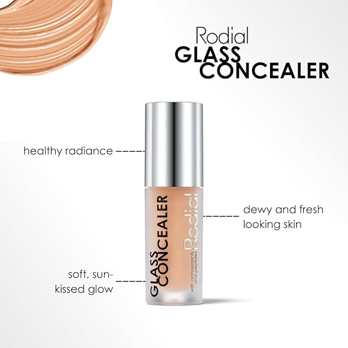 Rodial Glass Concealer Shade 1 - Luminous, Full-Coverage Cream with Peptides and Antioxidants for Flawless Skin, 0.1 fl. oz.-Velvo Beauty