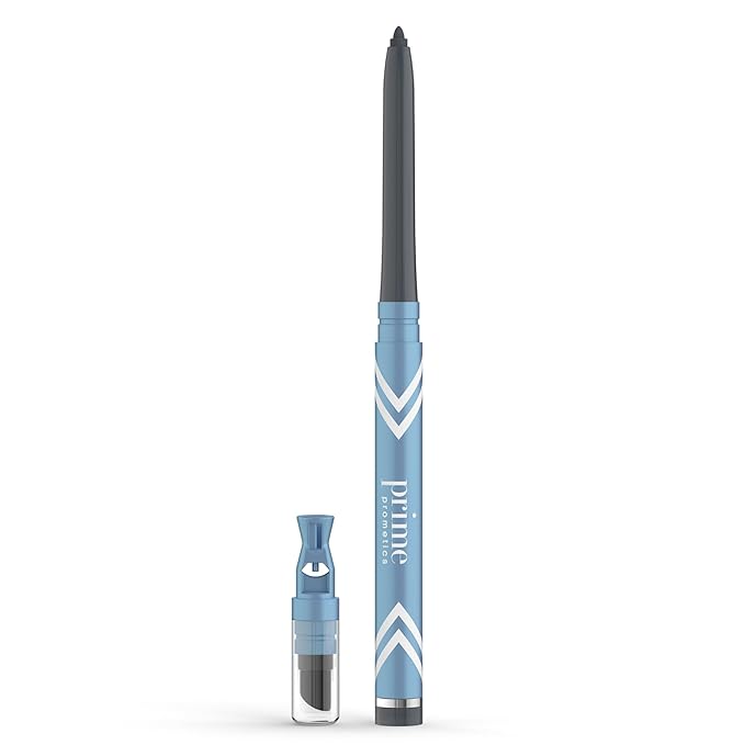PrimeEyes Glide Eyeliner for Mature Women – Waterproof, Long-Stay and Mess-Proof – Gel Creme Texture, Discreet Sharpener and Effective Smudger (Smoky)-Velvo Beauty