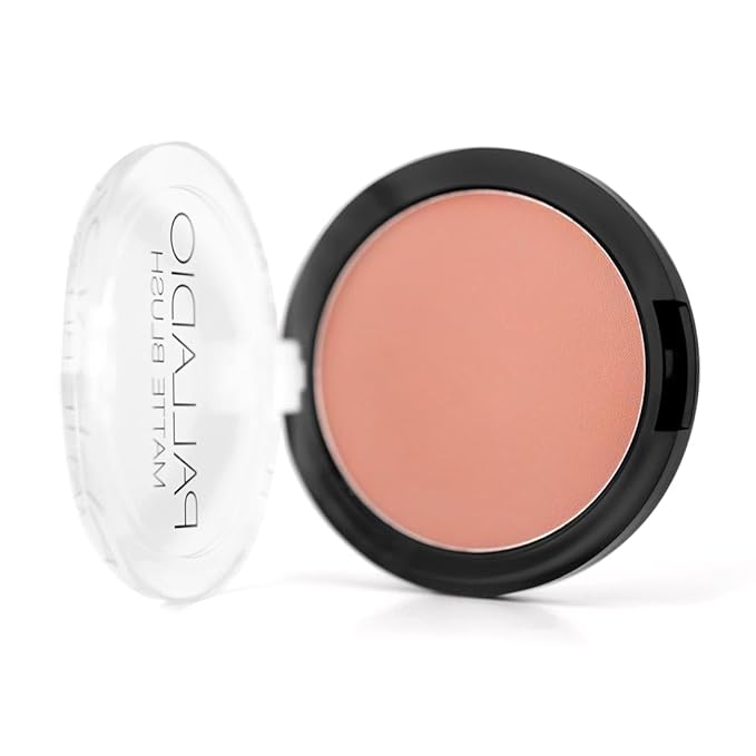 Palladio Matte Blush, Brushes onto Cheeks Smoothly, Soft Matte Look and Even Finish, Flawless Velvety Coverage, Effortless Blending Makeup, Flatters the Face, Convenient Compact, Peach Ice-Velvo Beauty