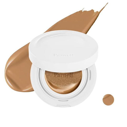Parnell Cicamanu Serum Cushion - Moisturizing Foundation for Soothing, Coverage, Glass Skin and Lightweight for Sensitive and Dry Skin Pearl Skin (0.52 Fl Oz) (37N Truffle)-Velvo Beauty