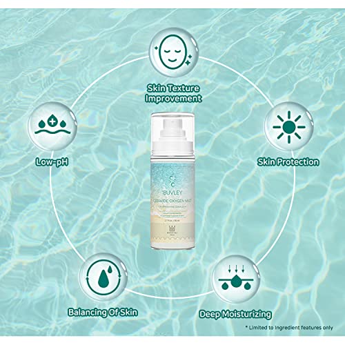 Ceramide Oxygen Face Mist | Low pH, Vegan, Cruelty Free | Hydrating Refreshing Soothing Facial Mist Spray with Antioxidants 2.7 Fl Oz (1)-Velvo Beauty