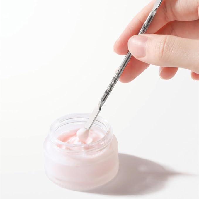 Metal Mixing Palette Makeup Spatula, Foundation Mixing Palette Hand, Make Up Tools Mini Mixing Tray with Finger Ring, Small Makeup Mixing Palette, Pack of 2-Velvo Beauty