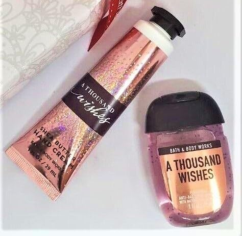 A Thousand Wishes Travel Gift Set - Hand Gel and Hand Cream Arranged Inside a Small Festive Happy Birthday Gift Box-Velvo Beauty