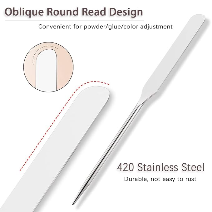 Korean Picasso Makeup Spatula Palette Set and Powder Puff for Liquid Foundation,Stainless Steel Mixing Spatula Scraper Artist Nail Art Stirring Makeup Tool-Velvo Beauty