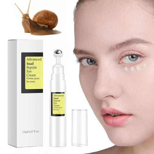 Snail Peptide Eye Cream, Snail Mucin Eye Cream Contains Niacinamide, Hyaluronic Acid To Reduce Wrinkles, Dark Circles, Puffiness and Fine Lines 17 ML-Velvo Beauty