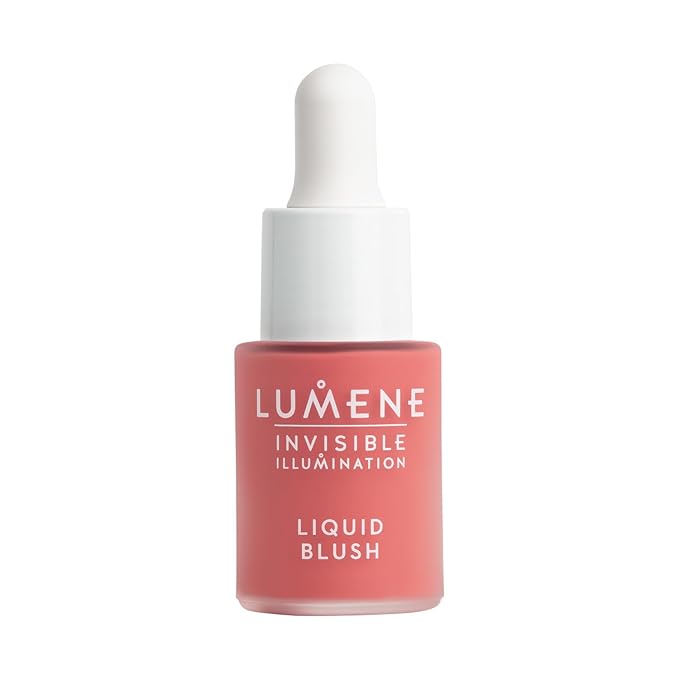 Lumene Invisible Illumination Liquid Blush Bright Bloom - Dewy Makeup Cheek Tint with Luminizing Pigments for Hydrated Glowing Skin - Weightless Liquid Blush for Cheeks (0.5 Fl Oz)-Velvo Beauty
