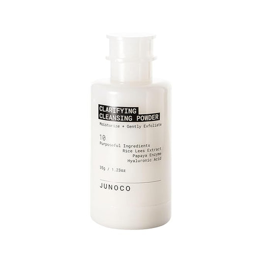 JUNO & Co. JADE Clarifying Cleansing Powder, Refillable Exfoliating Enzyme Face Cleanser to Enhance Smooth, Hydrated Skin-Velvo Beauty