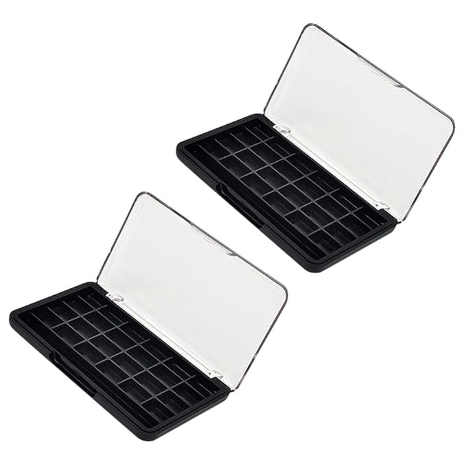 Empty Eyeshadow Palette Eyeshadow Makeup Palette Lipstick Container Makeup Empty Case for Blush Lipstick, 2Pcs 24 Grids-Velvo Beauty